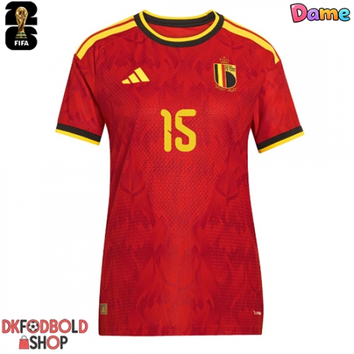 Belgien Thomas Meunier #15 Hjemmebanetrøje Dame VM 2026 Kort ærmer